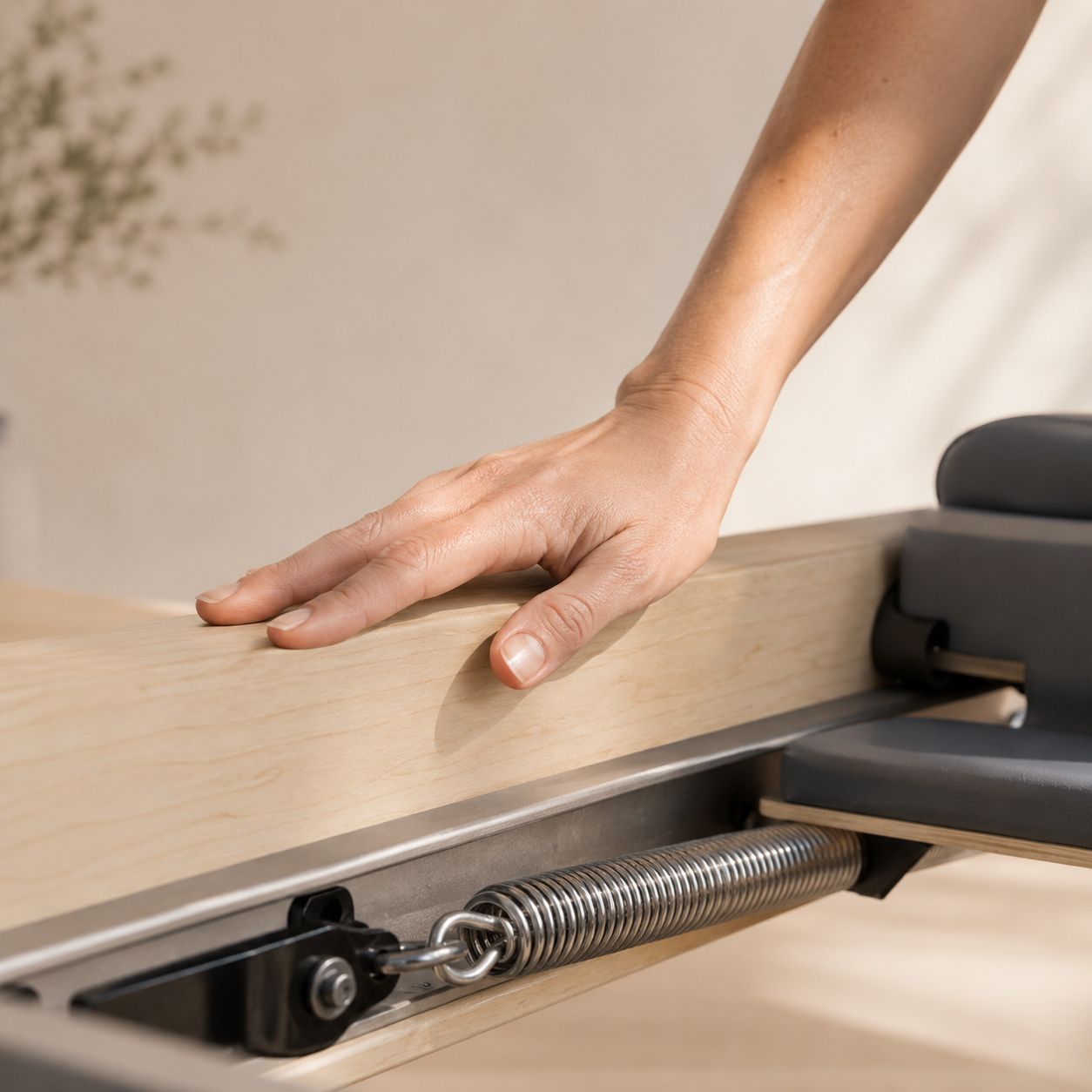 Pro — Opvouwbare Pilates Reformer in eikenhout en esdoorn