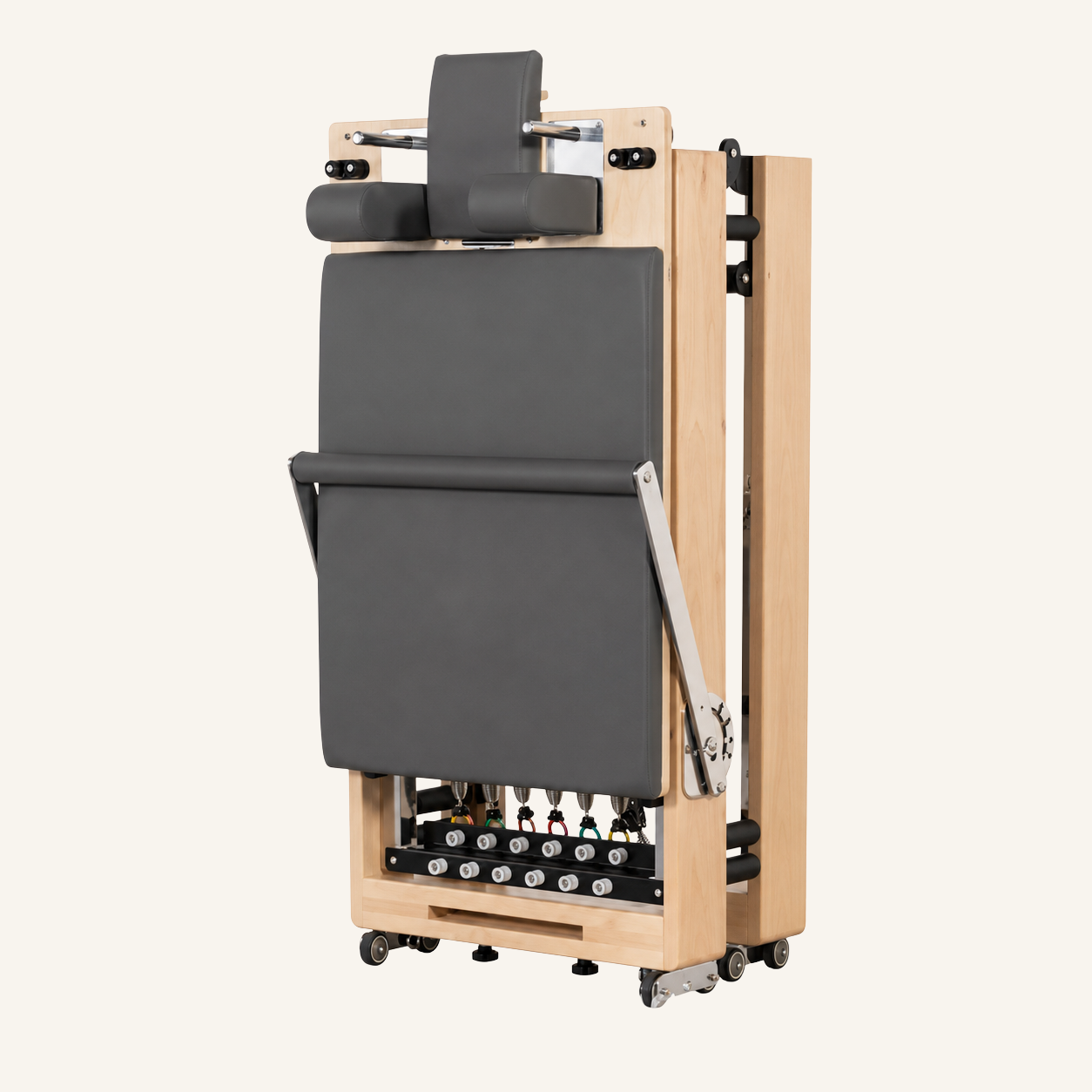 Pro — Opvouwbare Pilates Reformer in eikenhout en esdoorn