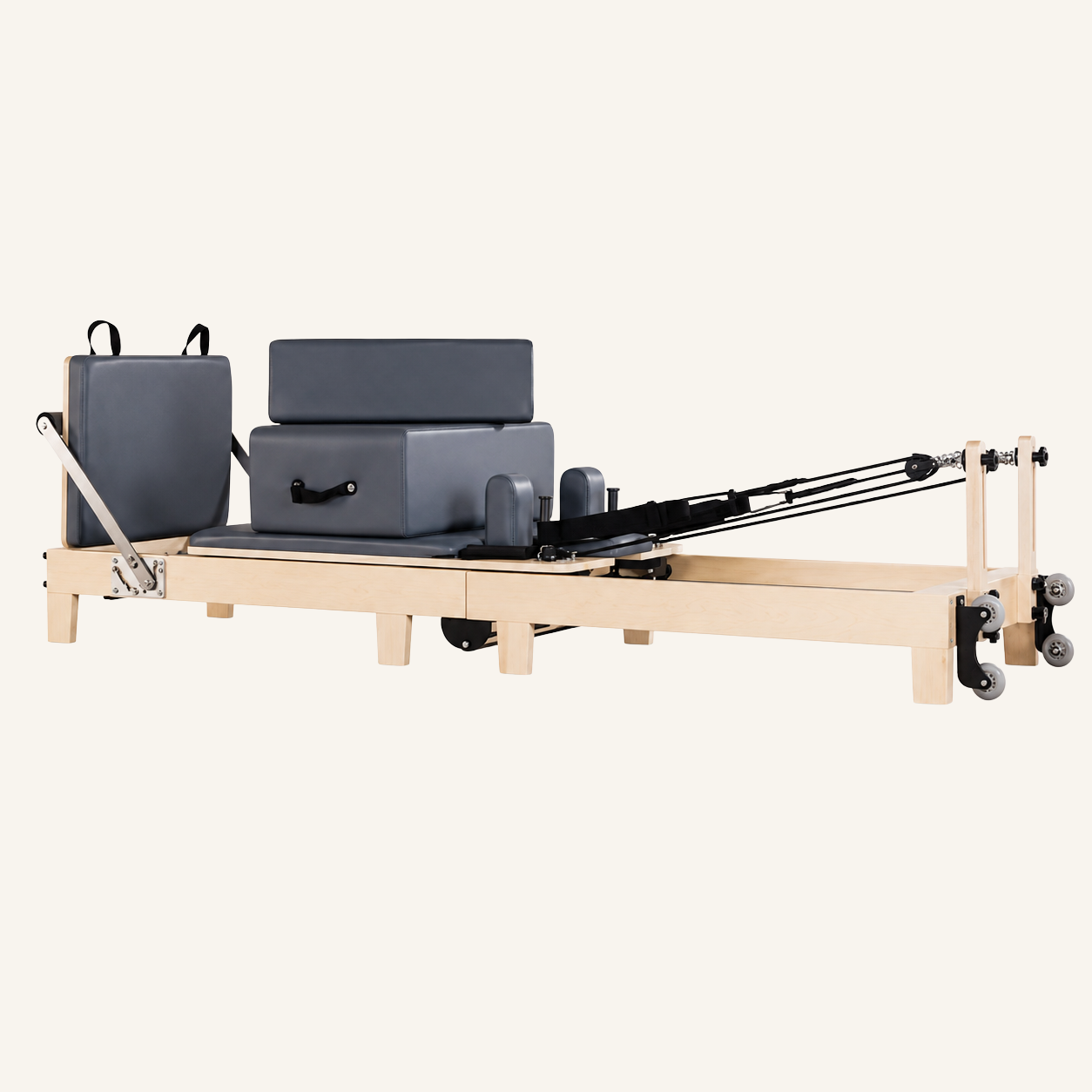 Pro — Opvouwbare Pilates Reformer in eikenhout en esdoorn