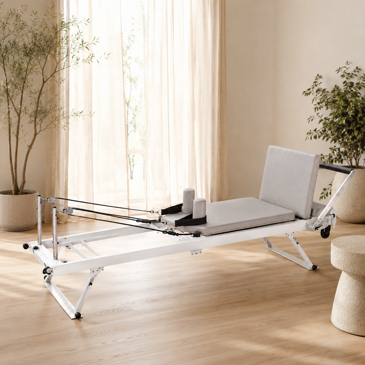 Compact — Opvouwbare Pilates Reformer in metaal
