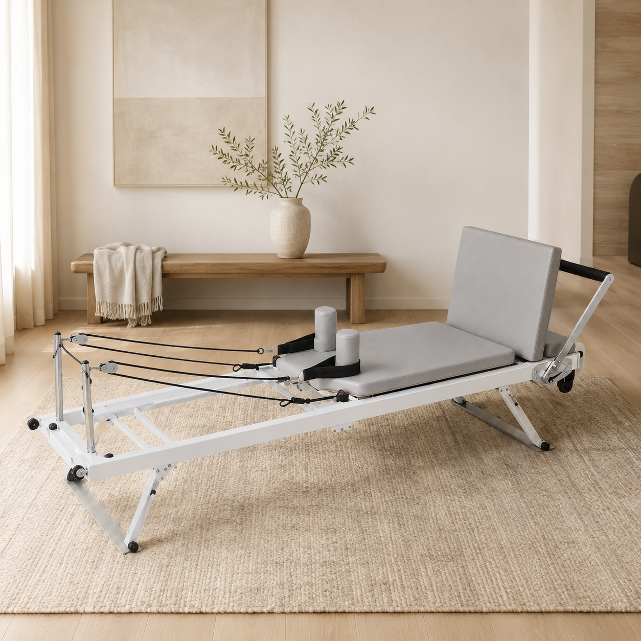Compact — Opvouwbare Pilates Reformer in metaal