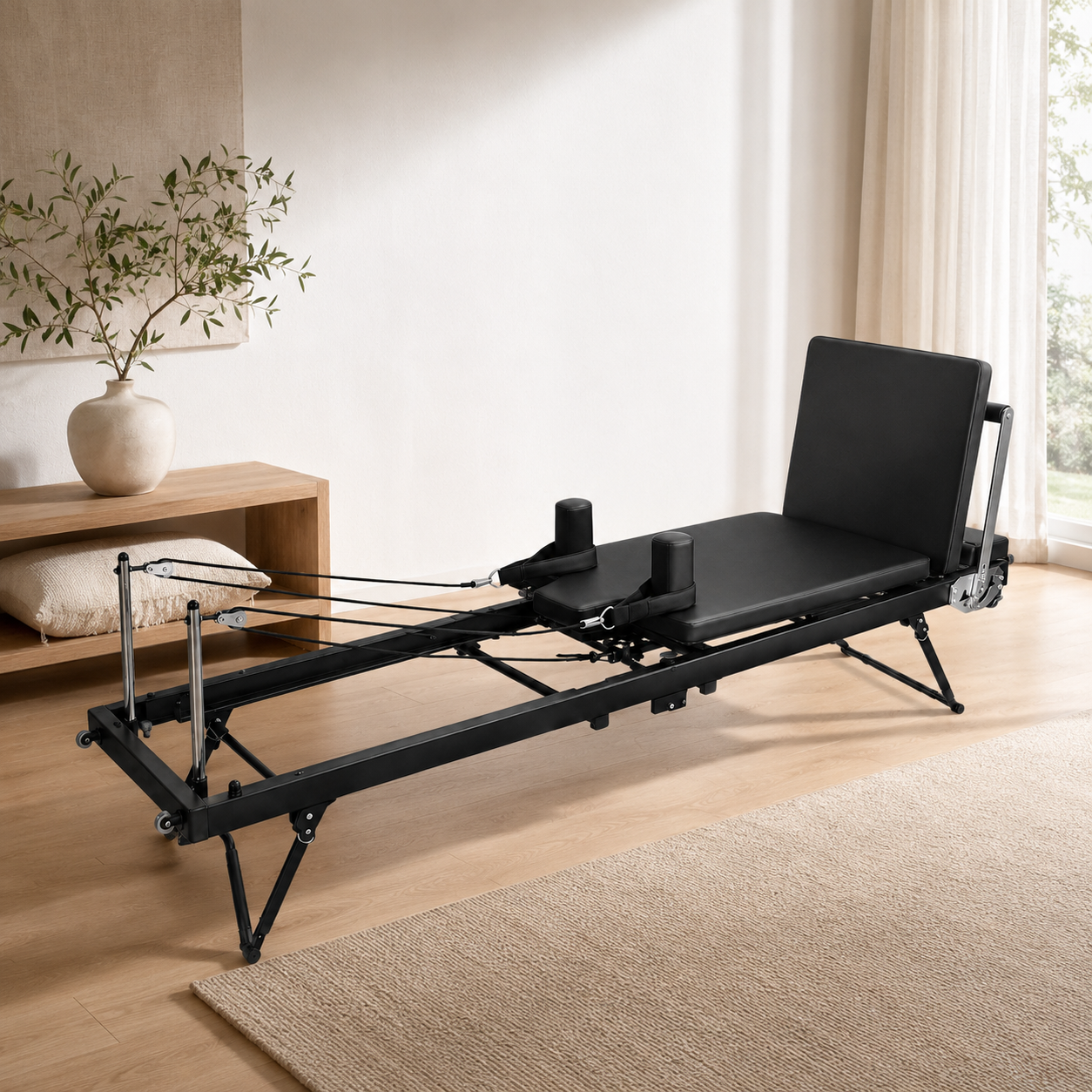 Compact — Opvouwbare Pilates Reformer in metaal